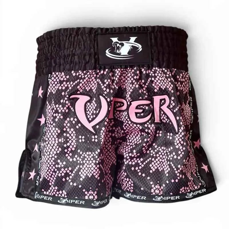 Viper Snake Print Muay Thai Shorts – MMA & Kickboxing Fight Shorts