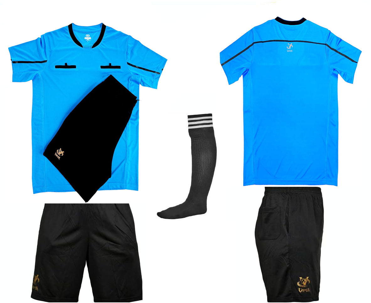 VIPER Football Rugby Hockey Referee Kit Shirt Soccer Set Top Socks Shorts Sleeves Uniform Sport Kit