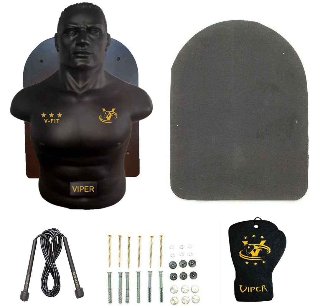 Viper Wall Mounted Dummy Boxing Punch bag | MMA Martial Arts Torso Uppercut Hook Pad