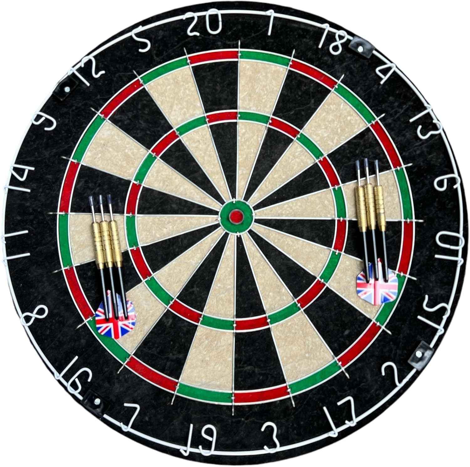 VIPER Professional Bristle Dartboard – Regulation Sisal Dart Board with Staple-Free Bullseye, Thin Wire Spider & 6 Steel Tip Darts