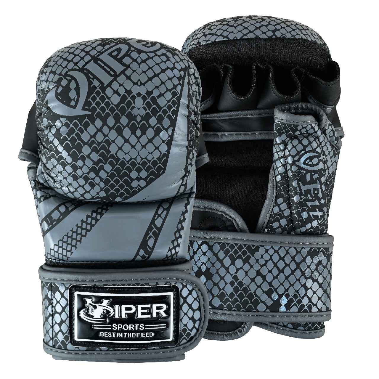 VIPER Premium Snakeskin Hybrid MMA Training Gloves | Grappling & Striking