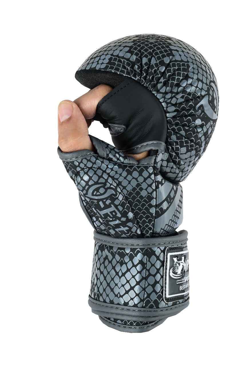 VIPER Premium Snakeskin Hybrid MMA Training Gloves | Grappling & Striking