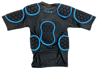 VIPER Rugby Shoulder Pads Body Armour (Black/Blue)