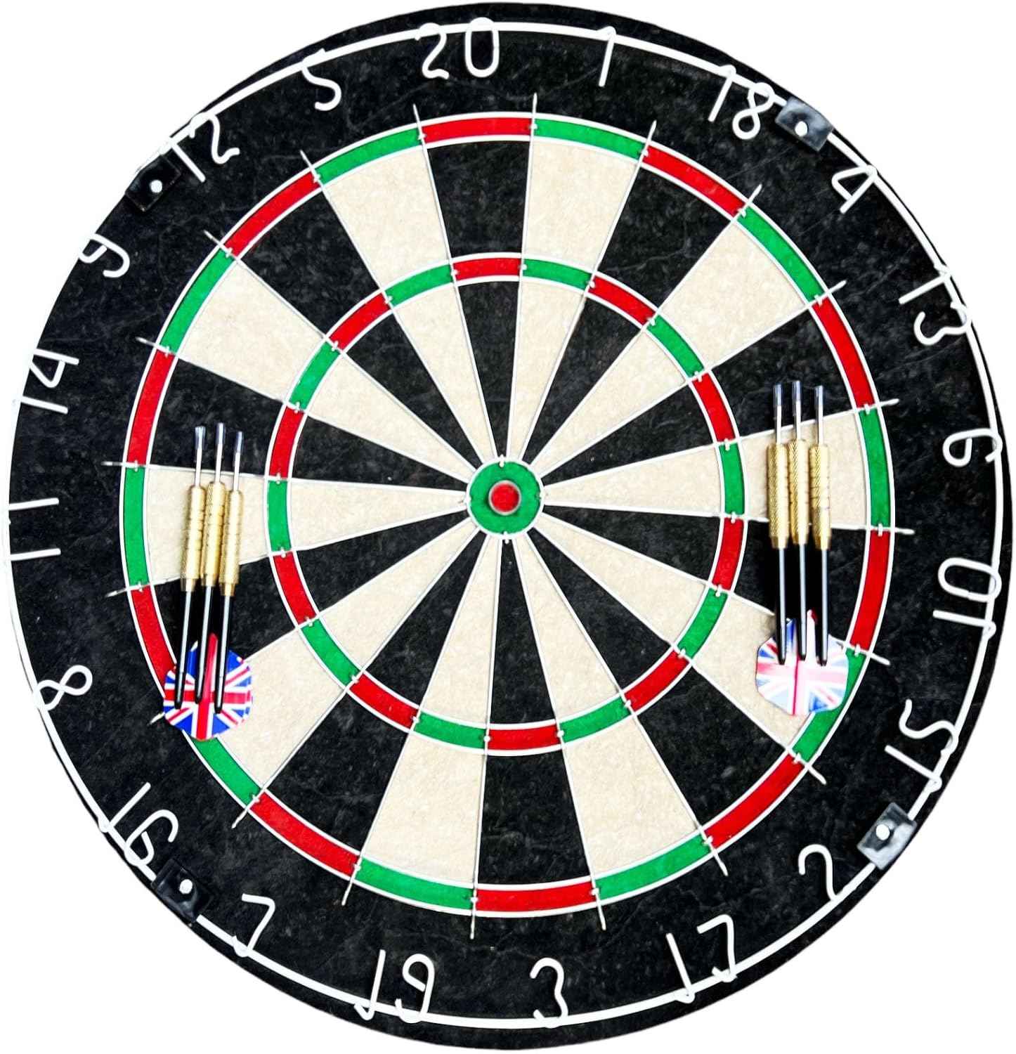 VIPER Professional Bristle Dartboard – Regulation Sisal Dart Board with Staple-Free Bullseye, Thin Wire Spider & 6 Steel Tip Darts