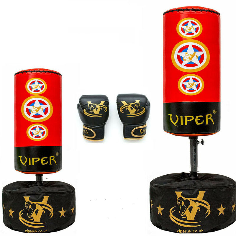 Viper Kids Junior Free standing Boxing Punch Bag Set Gloves Children Girls Boys