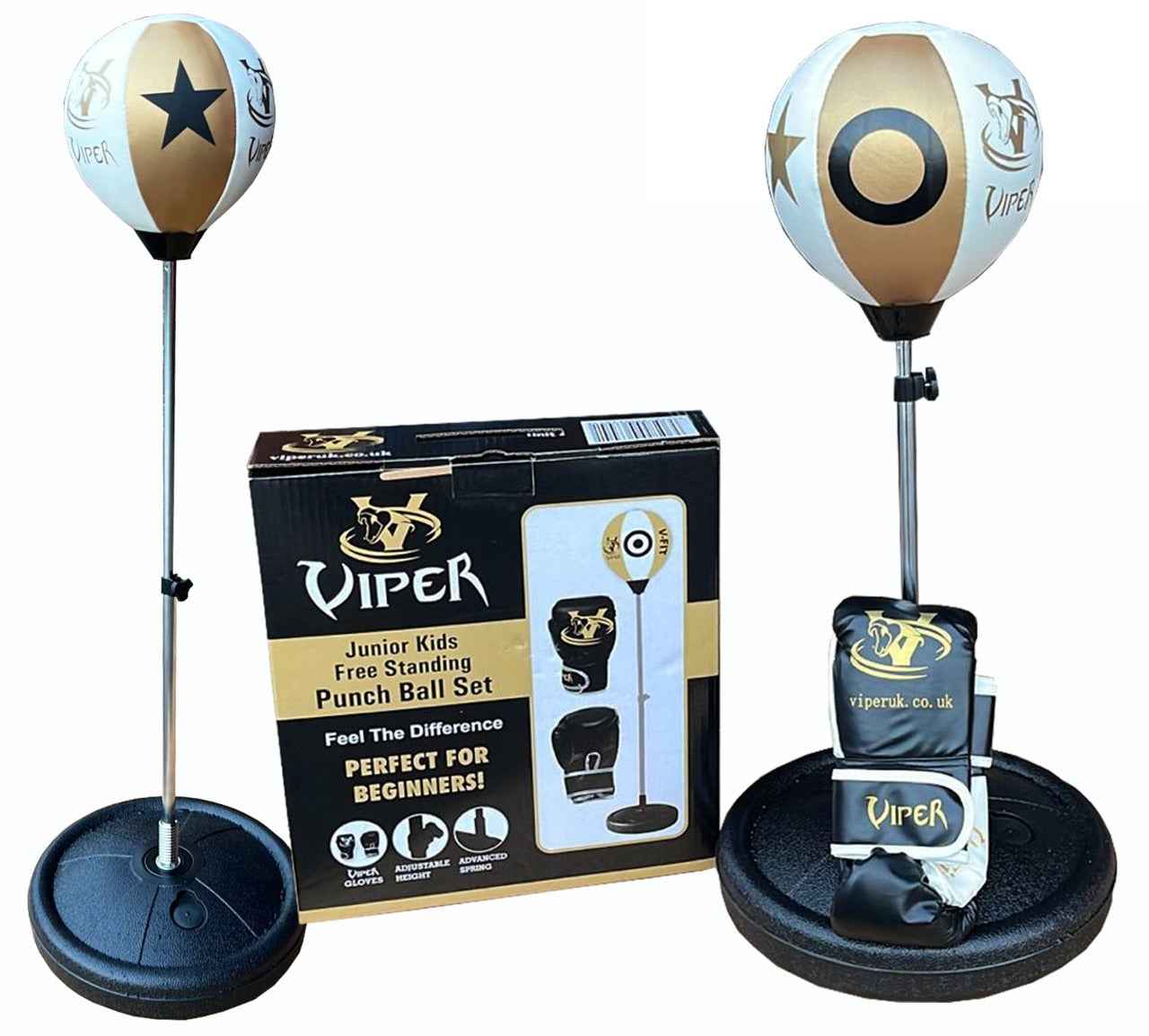 Viper Kids Free Standing Boxing Punch Bag Speed Ball & Mitts Gloves Set