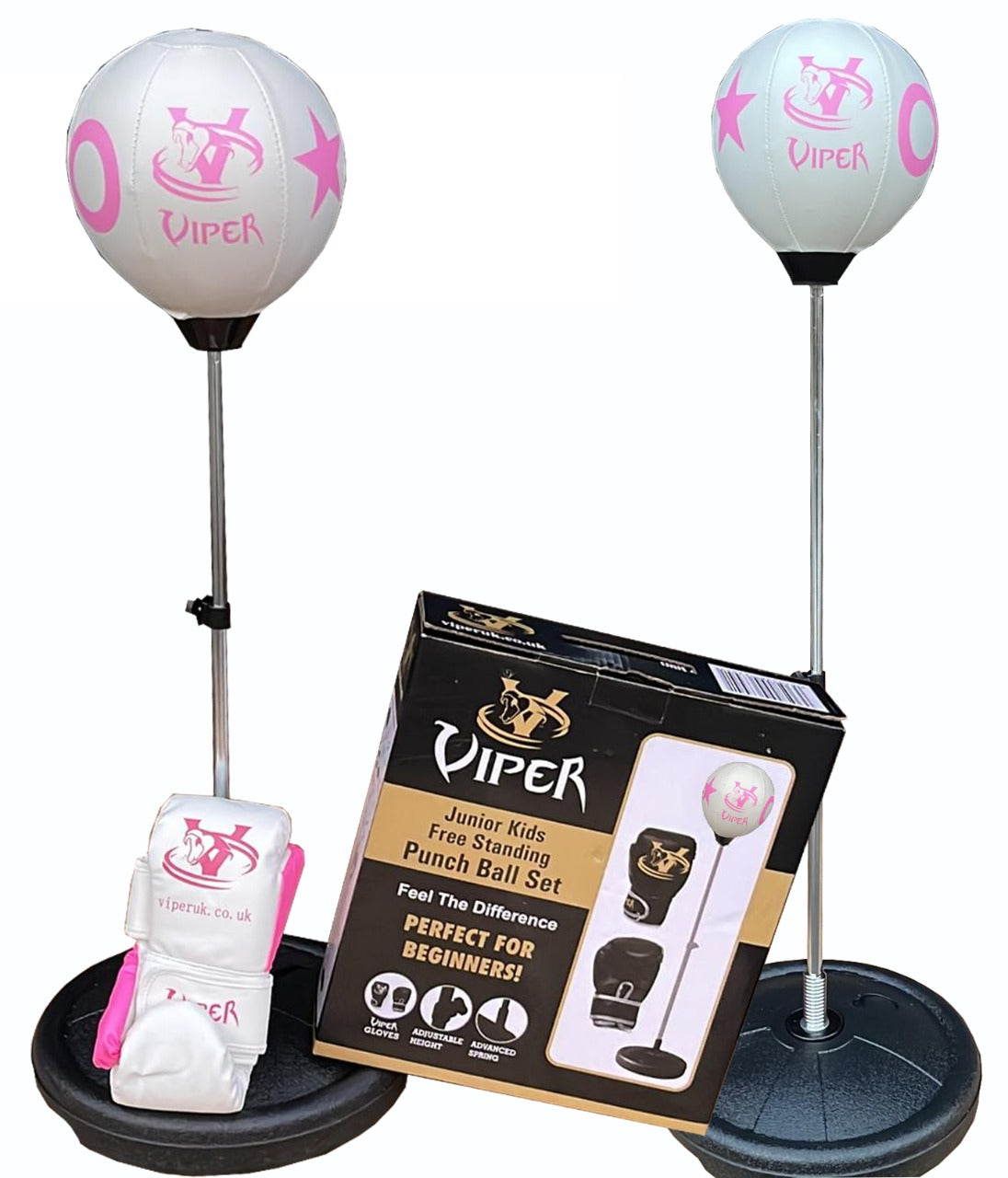 Viper Kids Free Standing Boxing Punch Bag Speed Ball & Mitts Gloves Set