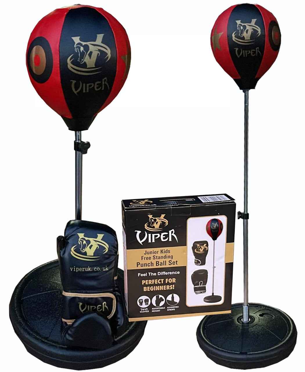 Viper Kids Free Standing Boxing Punch Bag Speed Ball & Mitts Gloves Set