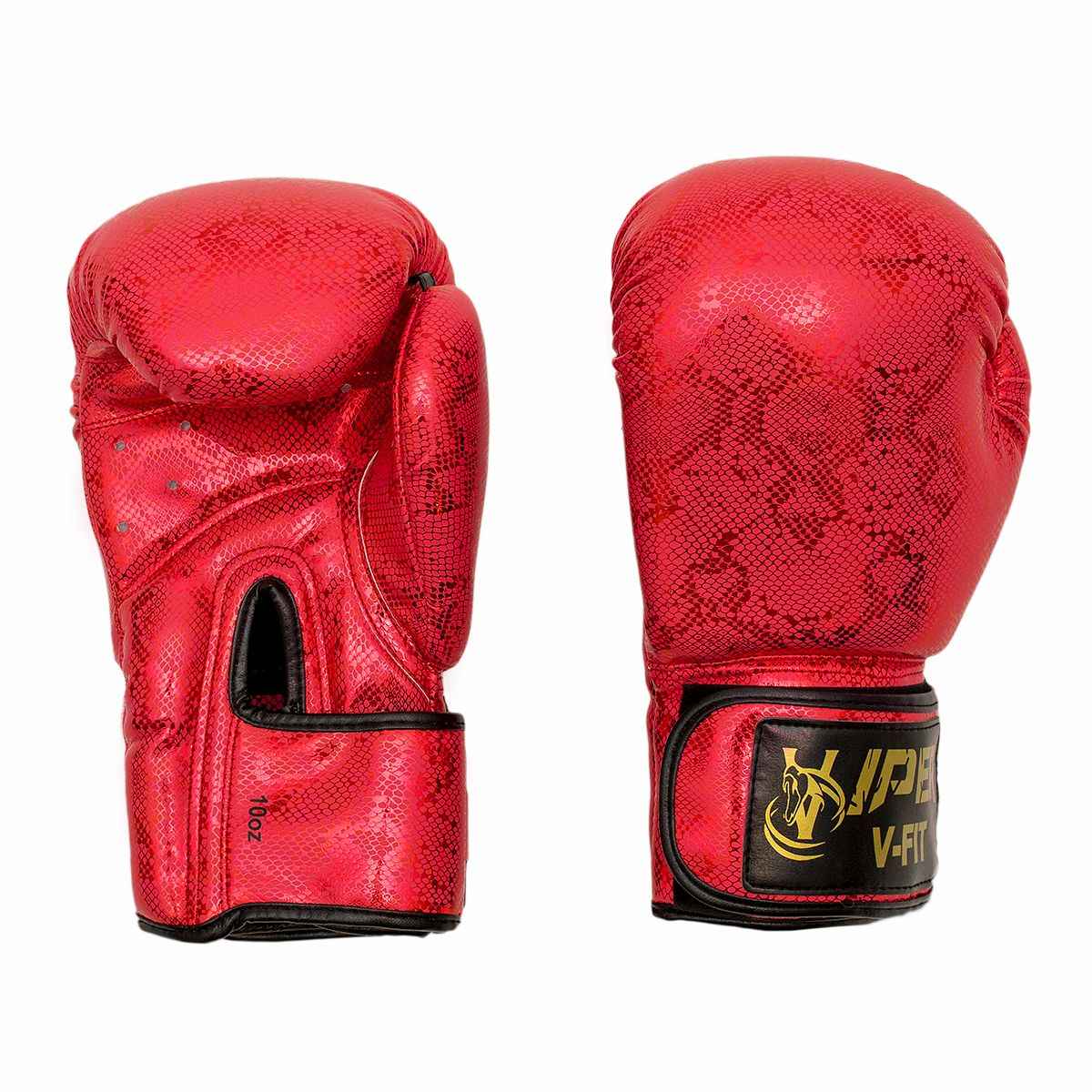 VIPER Leather Boxing Gloves | Red Adult Sparring Kickboxing Muay Thai