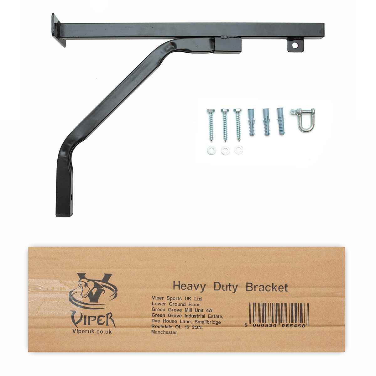 VIPER Heavy Duty Punch Bag Wall Bracket with Chain | Steel Mount Hanging Stand