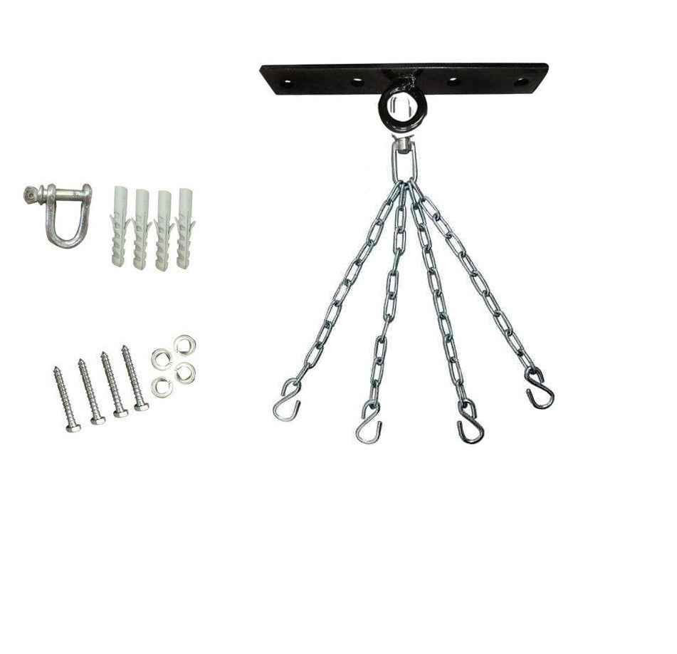 VIPER Heavy Duty Ceiling Hook & 4-Strand Chain | 200KG Boxing Punch Bag Bracket