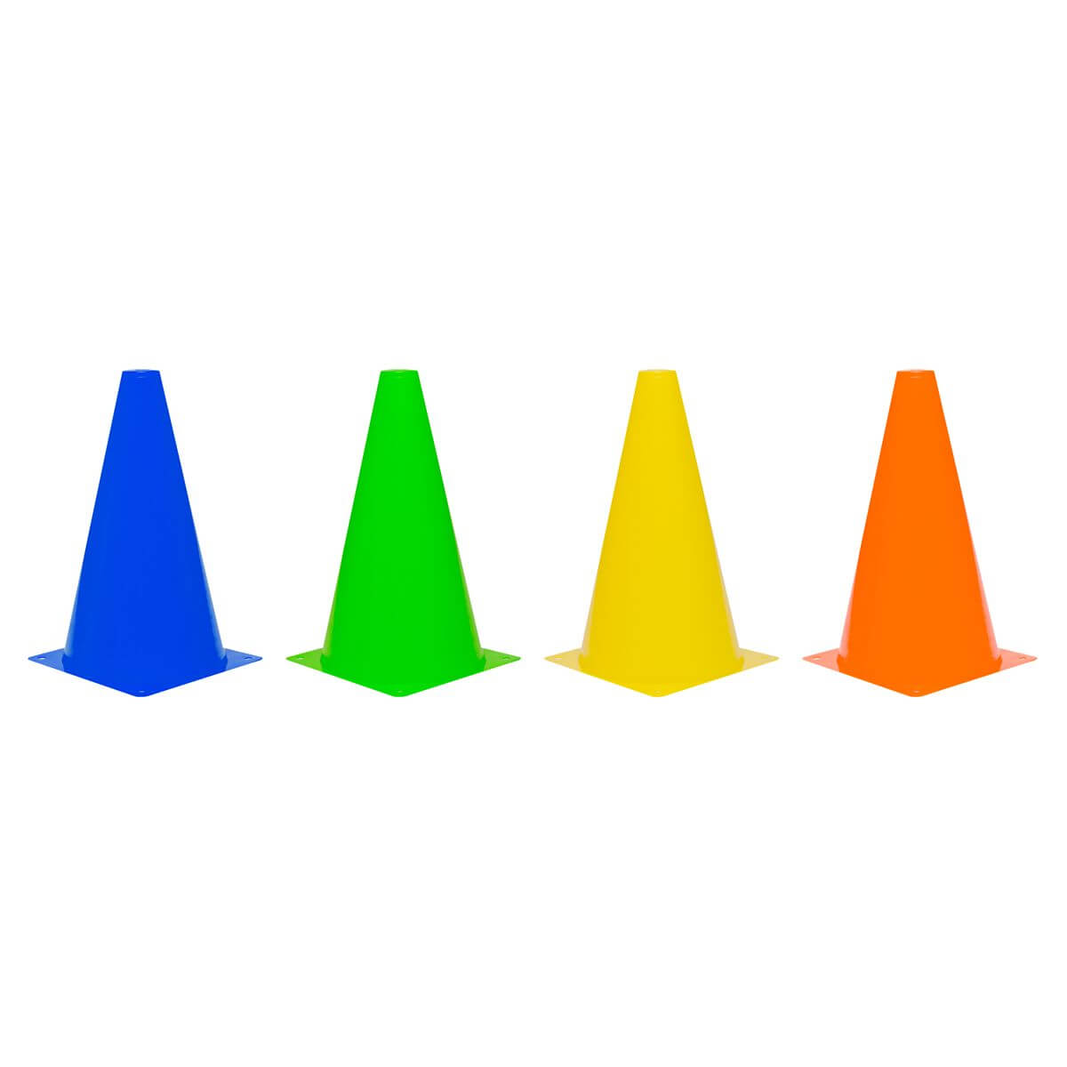 A set of three Viper agility cones in blue, green, and orange colors, typically used for sports training.