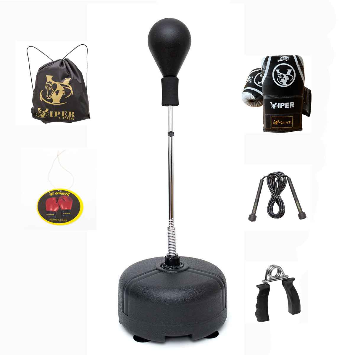 Viper Boxing Free Standing Punch Bag Speed Ball Martial Arts Gloves Training Mma Set