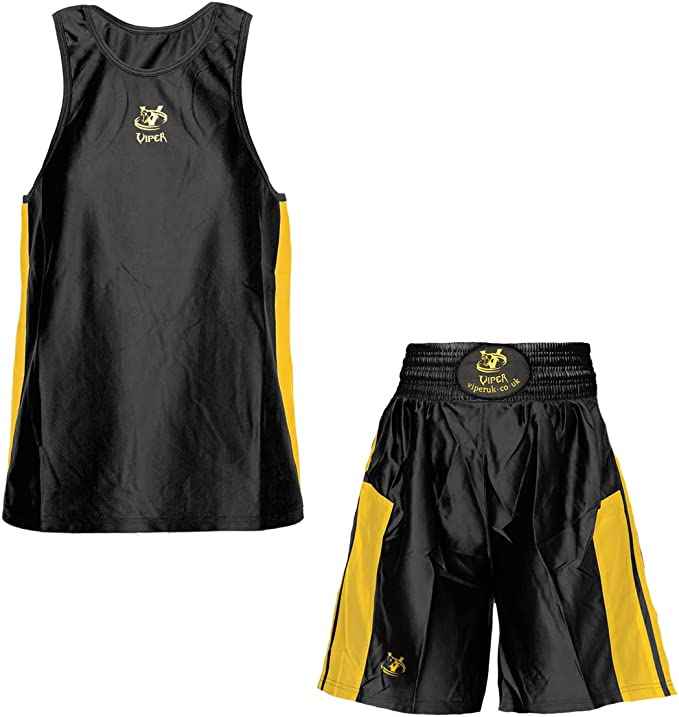 Viper Boxing Kit for Competition Full Set Children Senior Junior Kids Jersey Vest Shorts Sports Boys