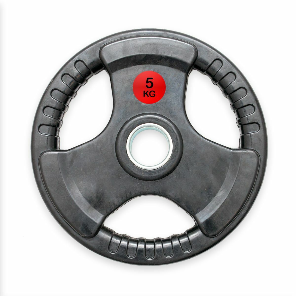 Viper Exercise Rubber Coated Weight Plates Tri-Grip Weight lifting, Gym, Fitness, Squat, Bench Press, Deadlift Olympic 2" Hole Single Plate