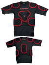 VIPER Rugby Shoulder Pads Body Armour (Black/Red)