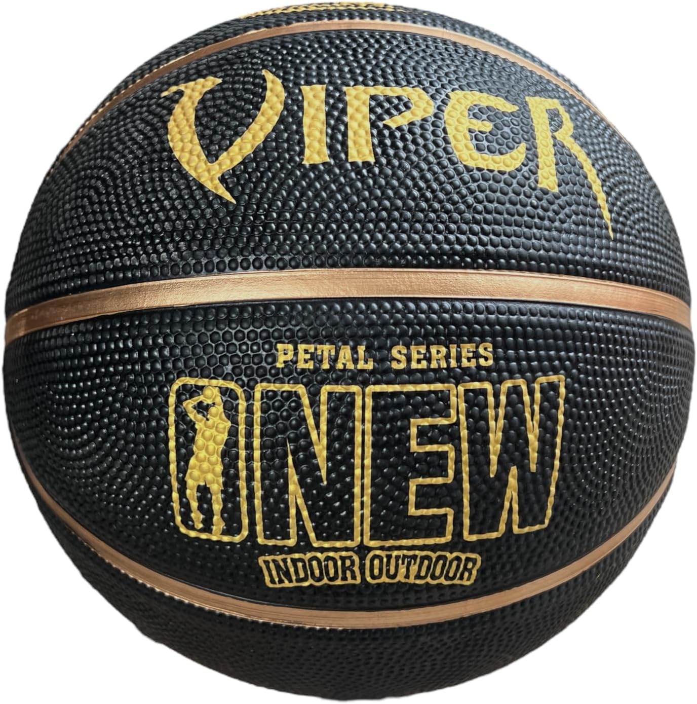 VIPER Basketball Size 6 Composite Leather Street Basketball Indoor Outdoor Game Black