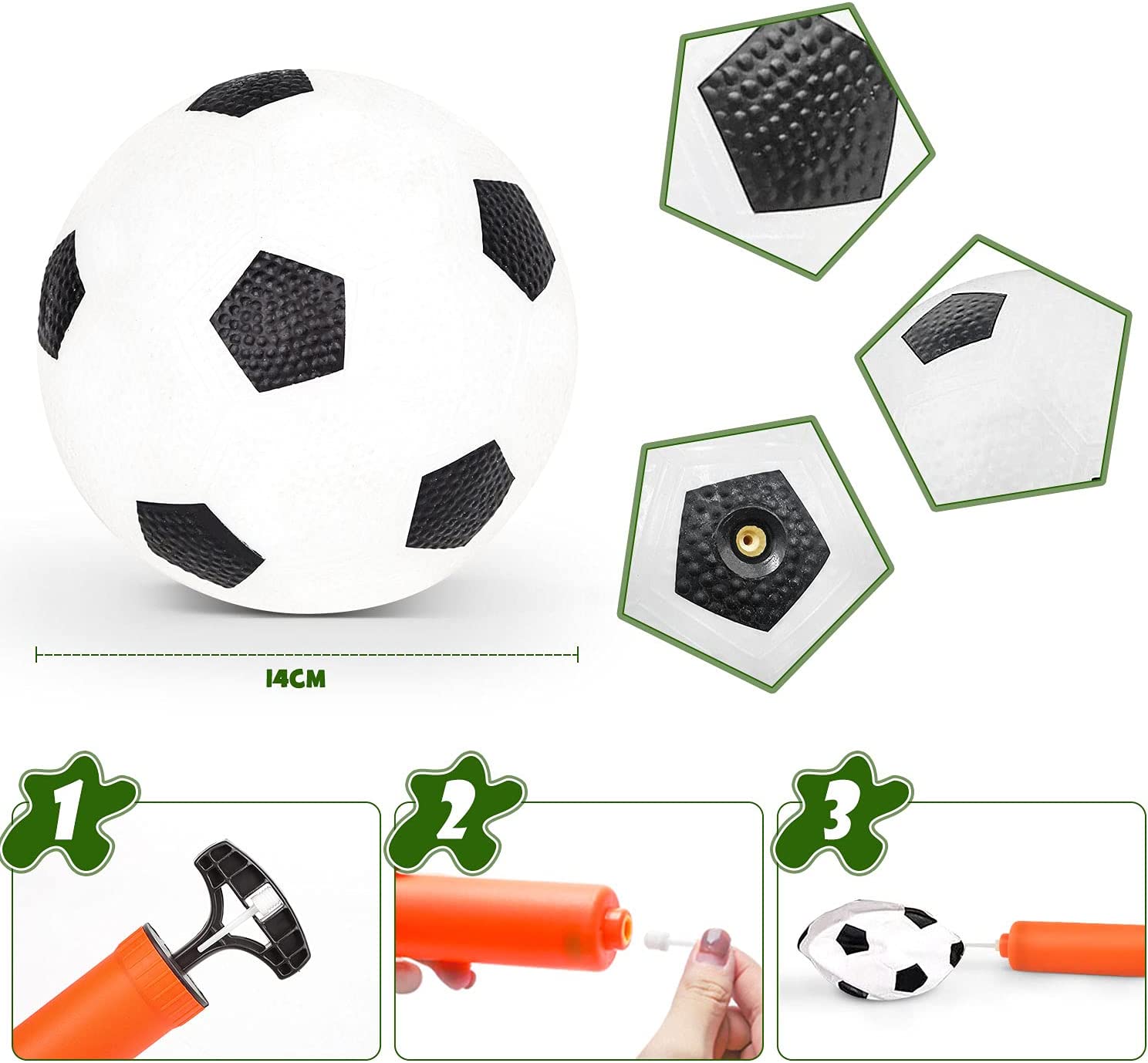 VIPER Football Goals for Kids Unisex Indoor/Outdoor Post Football Net Soccer Game Training Set (2 NETS, 1 FOOTBALL, PUMP)