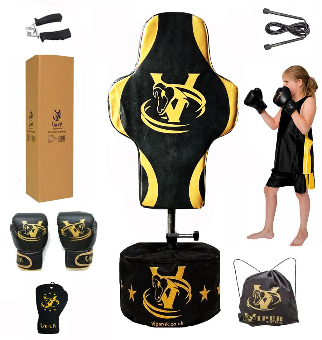 VIPER Kids Boxing Free Standing Punch Bag Dummy Set