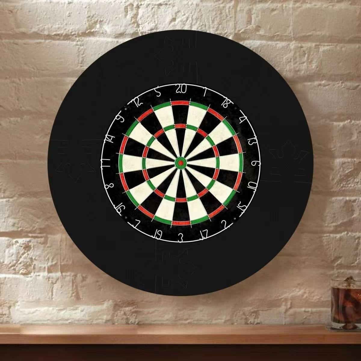 VIPER Black Dartboard Surround – 4 Piece EVA Foam Wall Protector for Dart Board, High Density Protection Ring for Steel Tip Darts