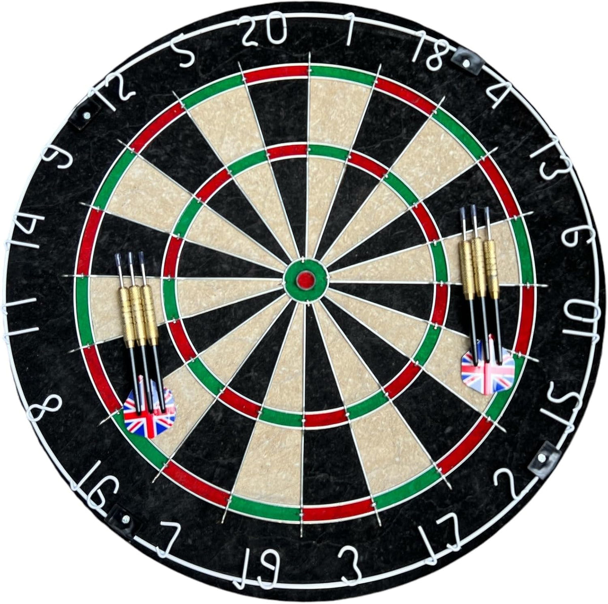 VIPER Professional Bristle Dartboard – Regulation Sisal Dart Board with Staple-Free Bullseye, Thin Wire Spider & 6 Steel Tip Darts