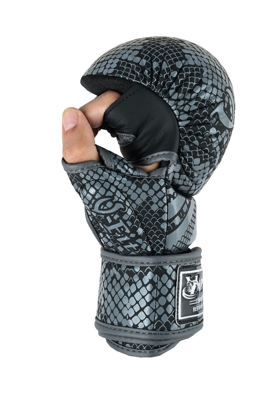 VIPER Premium Snake Skin Hybrid MMA Training Gloves – Advanced Grip and Protection for MMA, Kickboxing, and Muay Thai