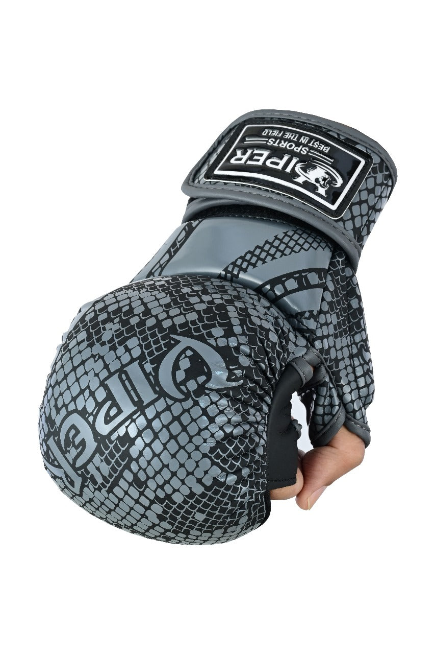 VIPER Premium Snake Skin Hybrid MMA Training Gloves – Advanced Grip and Protection for MMA, Kickboxing, and Muay Thai