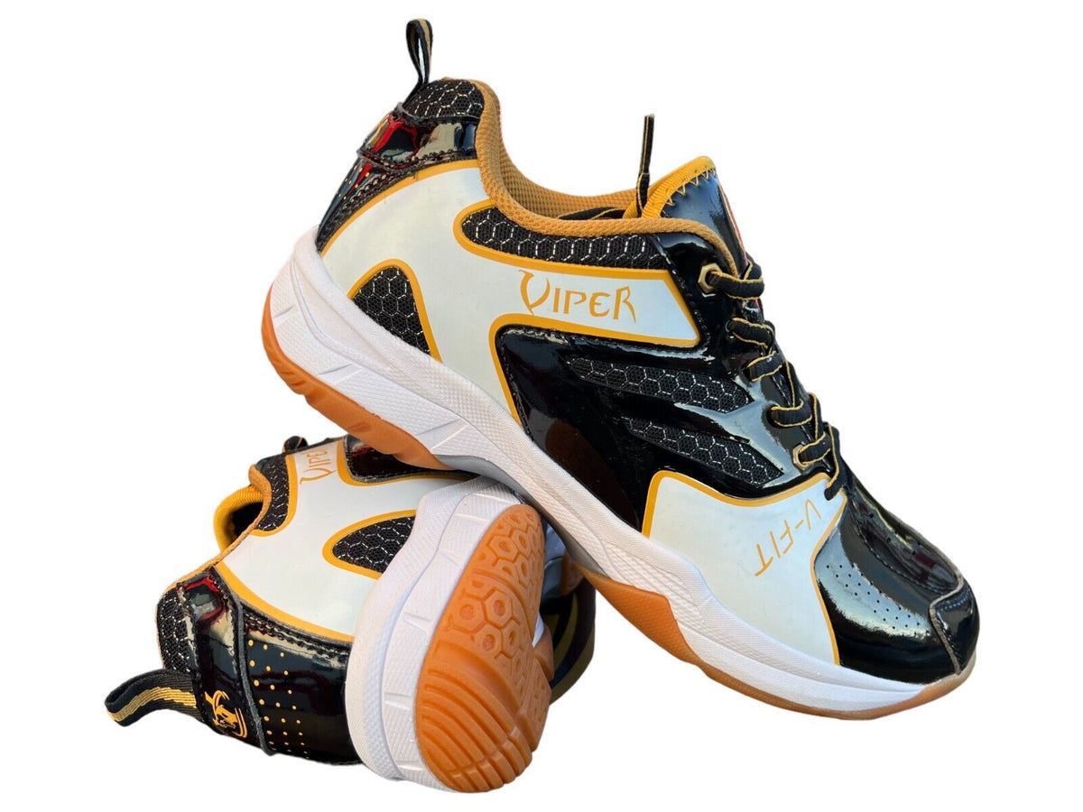 VIPER Badminton Shoes Extra Wide Fit Tennis Badminton Squash Shoes Non Slip Sports Trainers for Volleyball