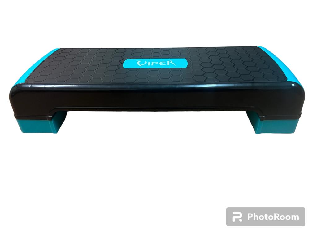 VIPER Aerobic Stepper Yoga Step Board Gym Fitness Exercise Cardio Adjustable Blocks Adjustable Step Level Heights (10-20cm)