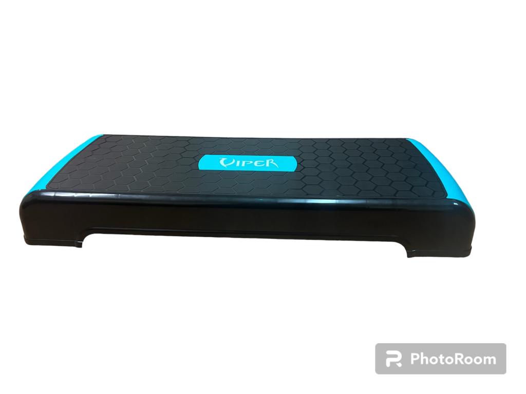 VIPER Aerobic Stepper Yoga Step Board Gym Fitness Exercise Cardio Adjustable Blocks Adjustable Step Level Heights (10-20cm)