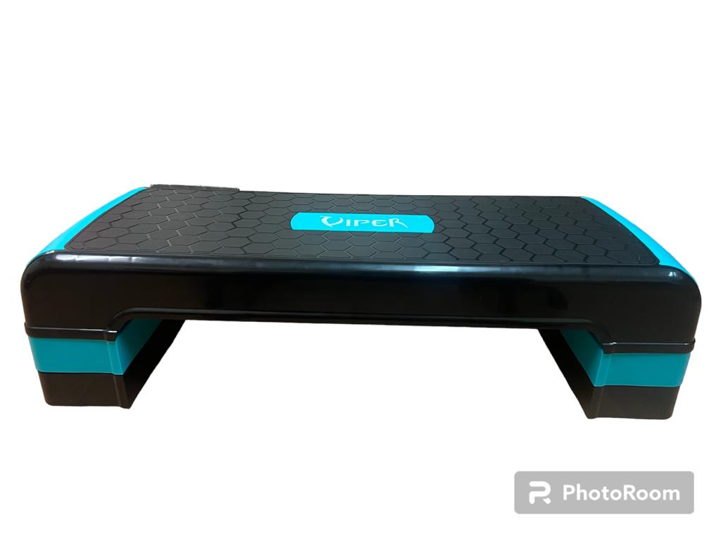 VIPER Aerobic Stepper Yoga Step Board Gym Fitness Exercise Cardio Adjustable Blocks Adjustable Step Level Heights (10-20cm)