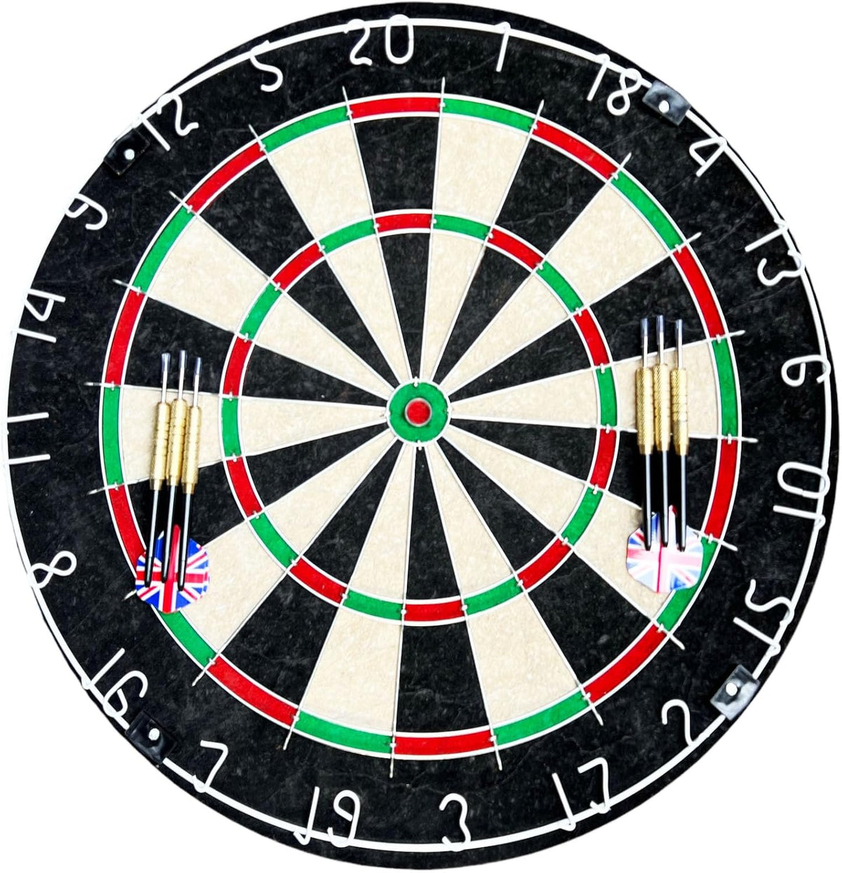 VIPER Professional Bristle Dartboard – Regulation Sisal Dart Board with Staple-Free Bullseye, Thin Wire Spider &amp; 6 Steel Tip Darts