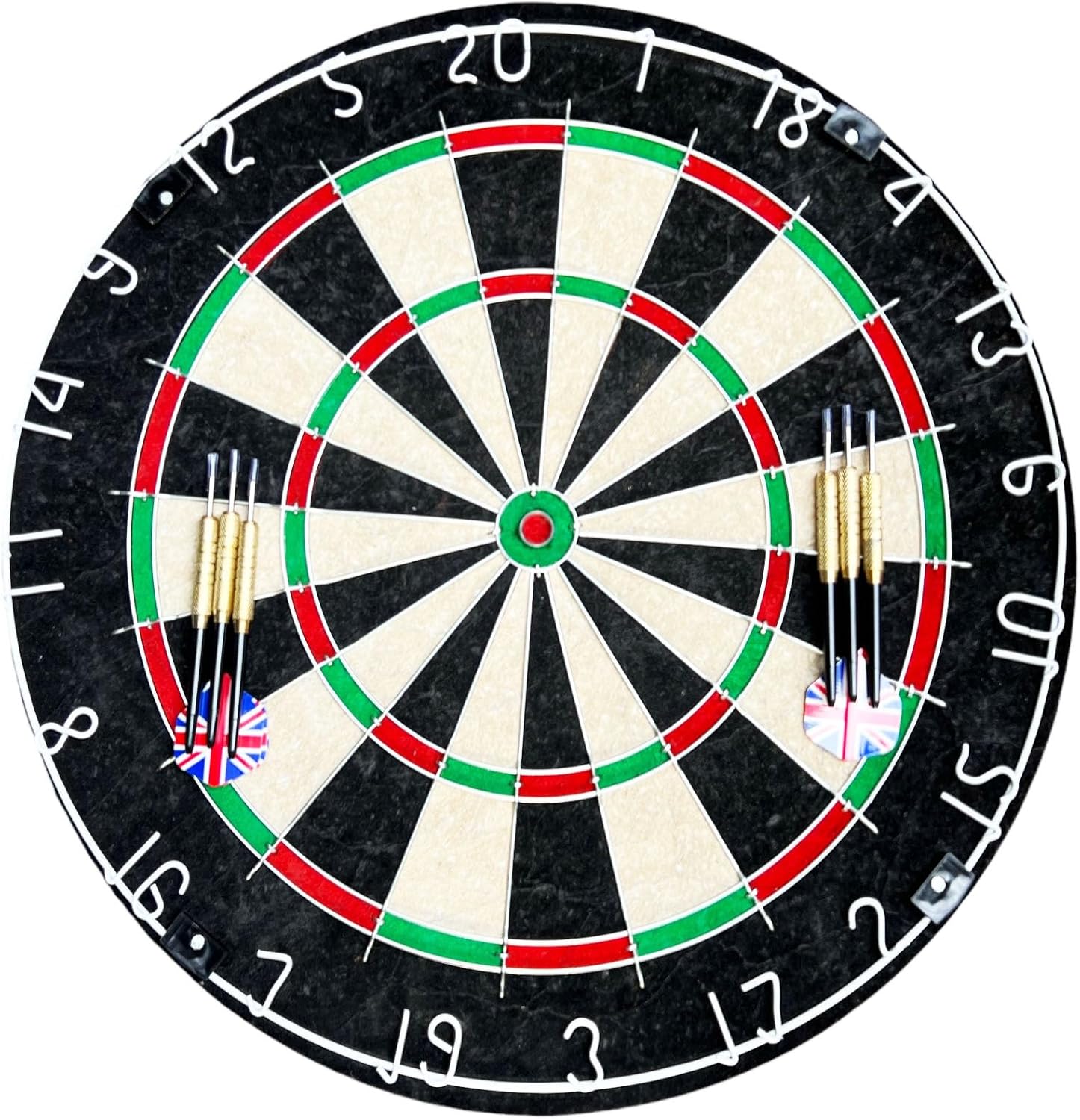 VIPER Professional Bristle Dartboard – Regulation Sisal Dart Board with Staple-Free Bullseye, Thin Wire Spider & 6 Steel Tip Darts