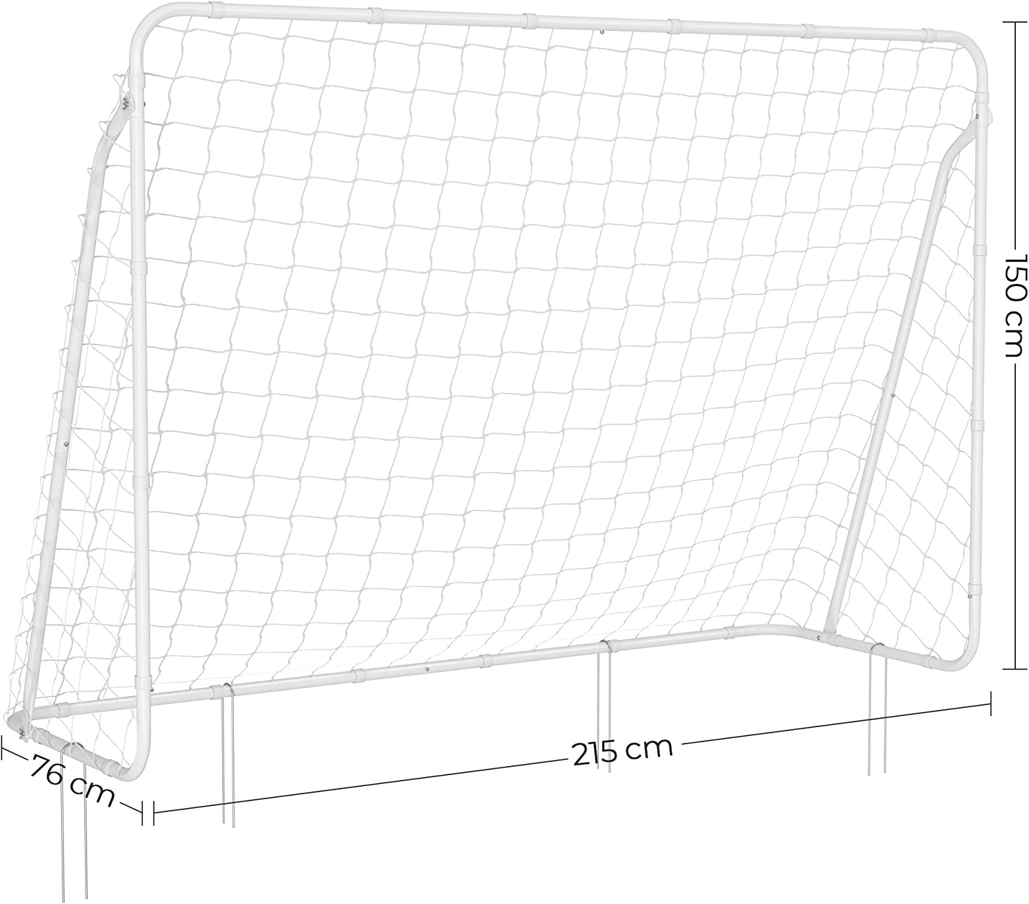 VIPER Football Steel Goal Net 7ft x 5ft Quick & Easy Assembly, Outdoor Garden, Strong Steel Pipes, PE Net, Children's Goal Nets