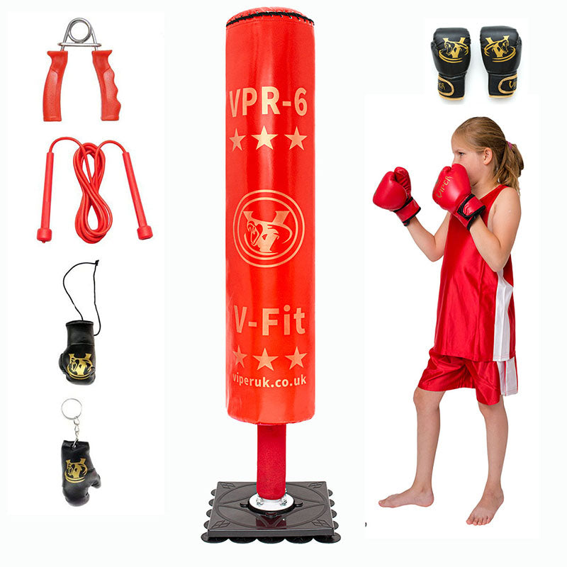 Viper Kids Free Standing Boxing Punch Bag Children's Training Junior Gloves Set
