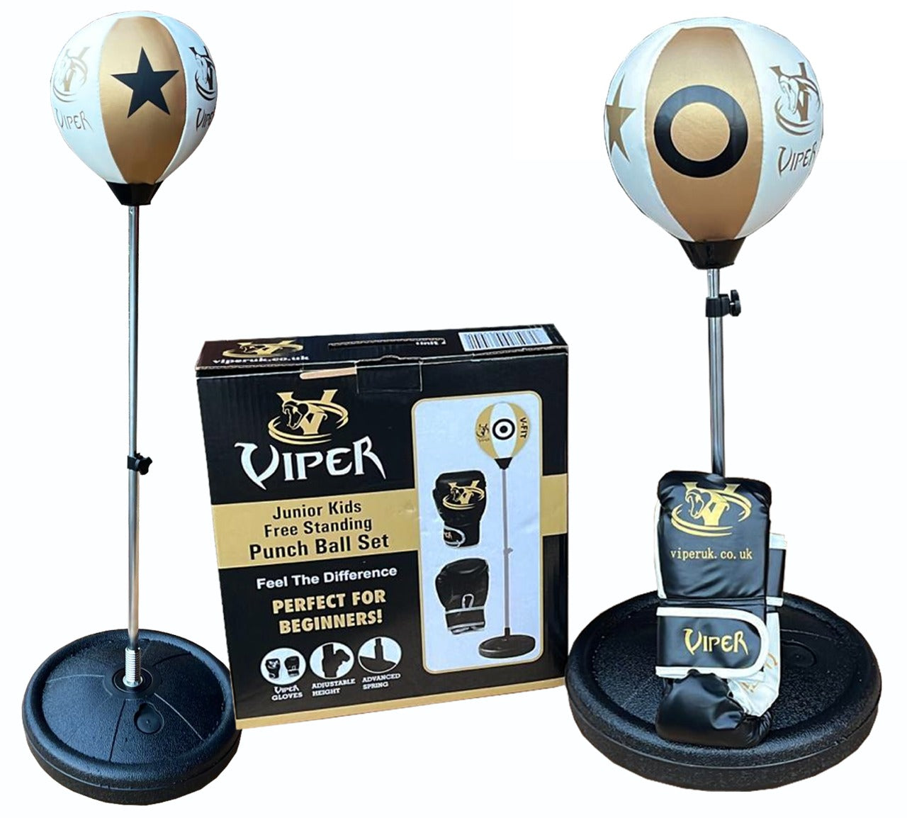 Viper Kids Free Standing Boxing Punch Bag Speed Ball & Mitts Gloves Set