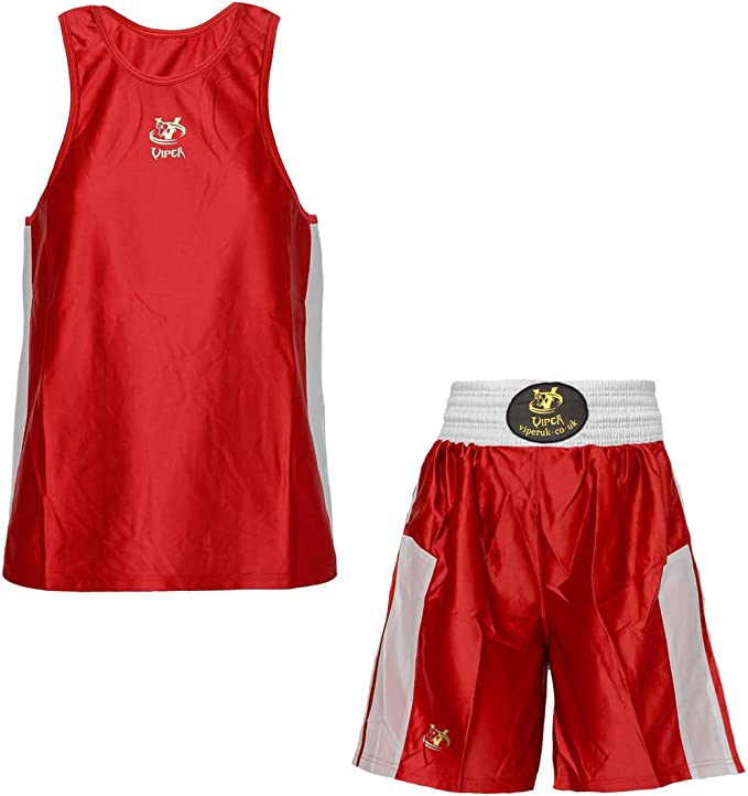 Viper Boxing Kit for Competition Full Set Children Senior Junior Kids Jersey Vest Shorts Sports Boys