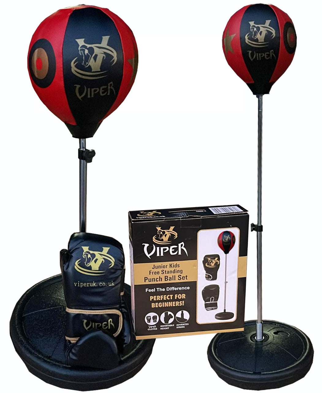Viper Kids Free Standing Boxing Punch Bag Speed Ball & Mitts Gloves Set