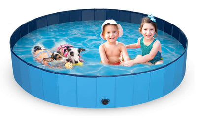VIPER Blue Paddling Pool for Children and Pets Foldable Outdoor Pool 120 x 30cm