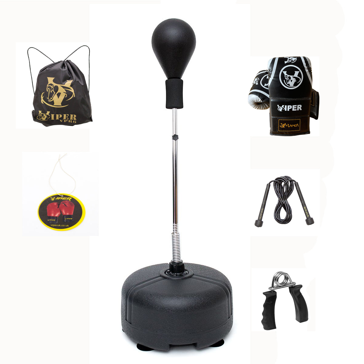 Viper Boxing Free Standing Punch Bag Speed Ball Martial Arts Gloves Training Mma Set