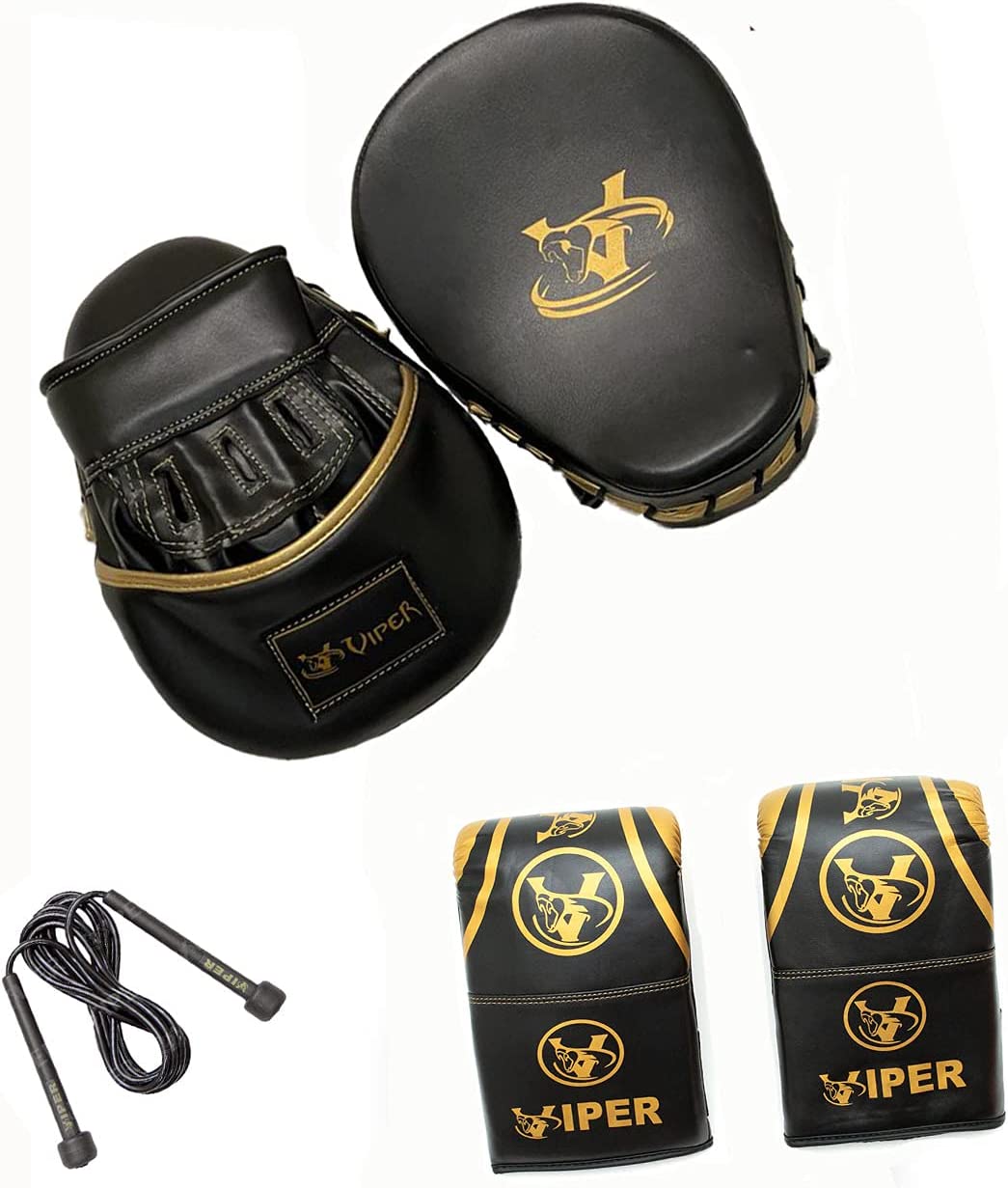 VIPER Hook &amp; Jab Focus Boxing Pads Curve Muay Thai Punch Mitts
