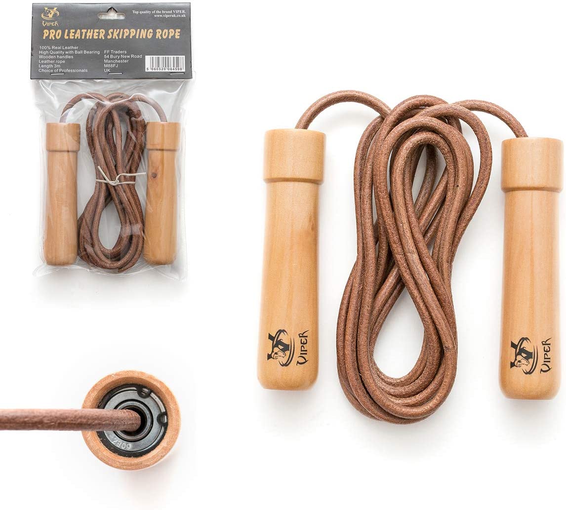 Viper Leather Skipping Rope Fitness Boxing Jump Gym Boxing